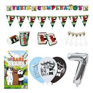 Kit Osos Escandalosos Globos Numero Vasos Platos Mantel Hoy