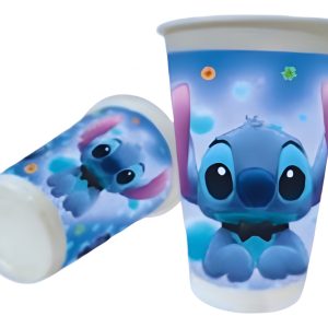 Vaso Stitch Fiesta Decoracion Azul Lilo Cumpleaños X12 Promo