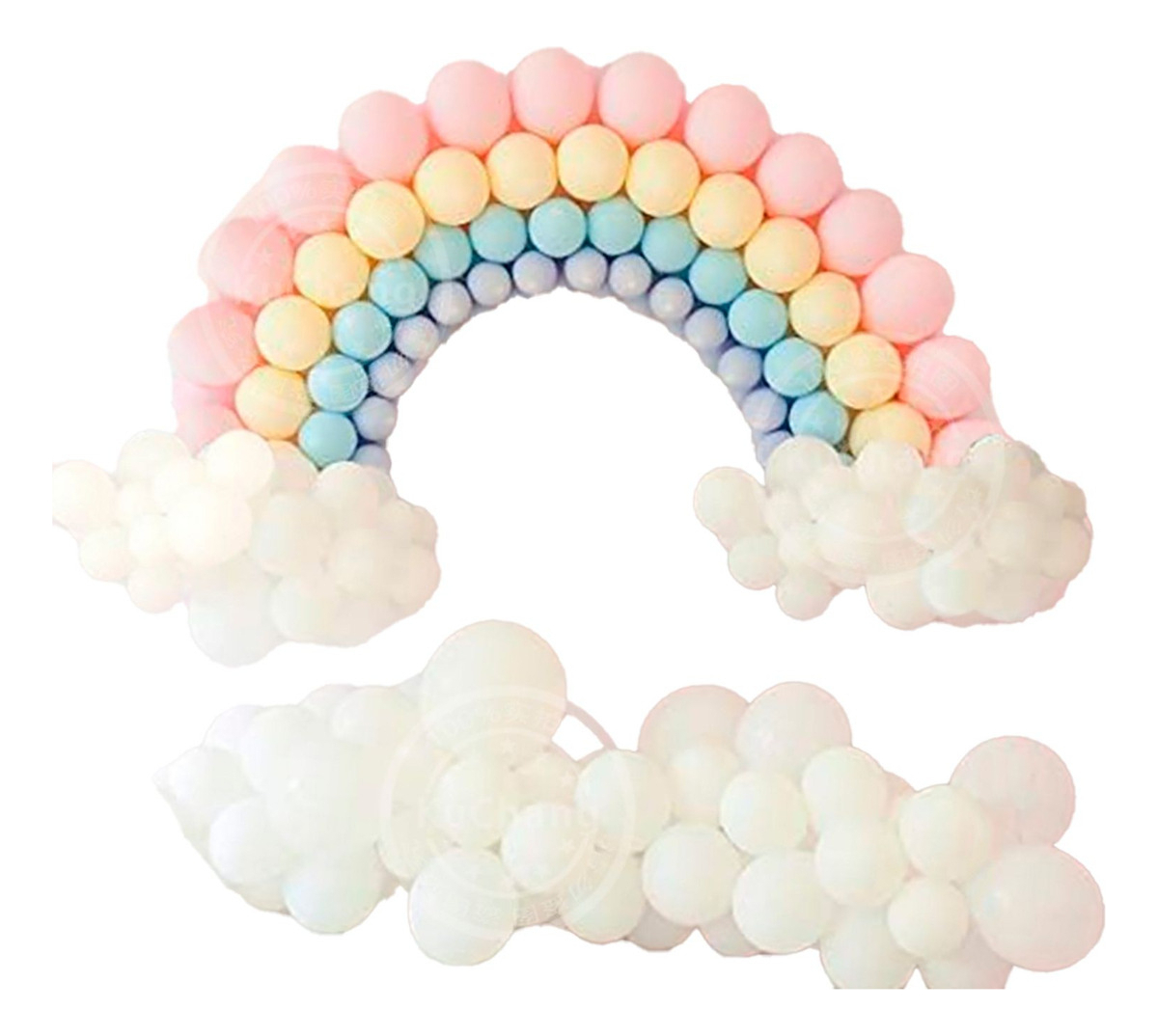 Decoracion Arco Globos Arcoiris Unicornio Rosado Comprar