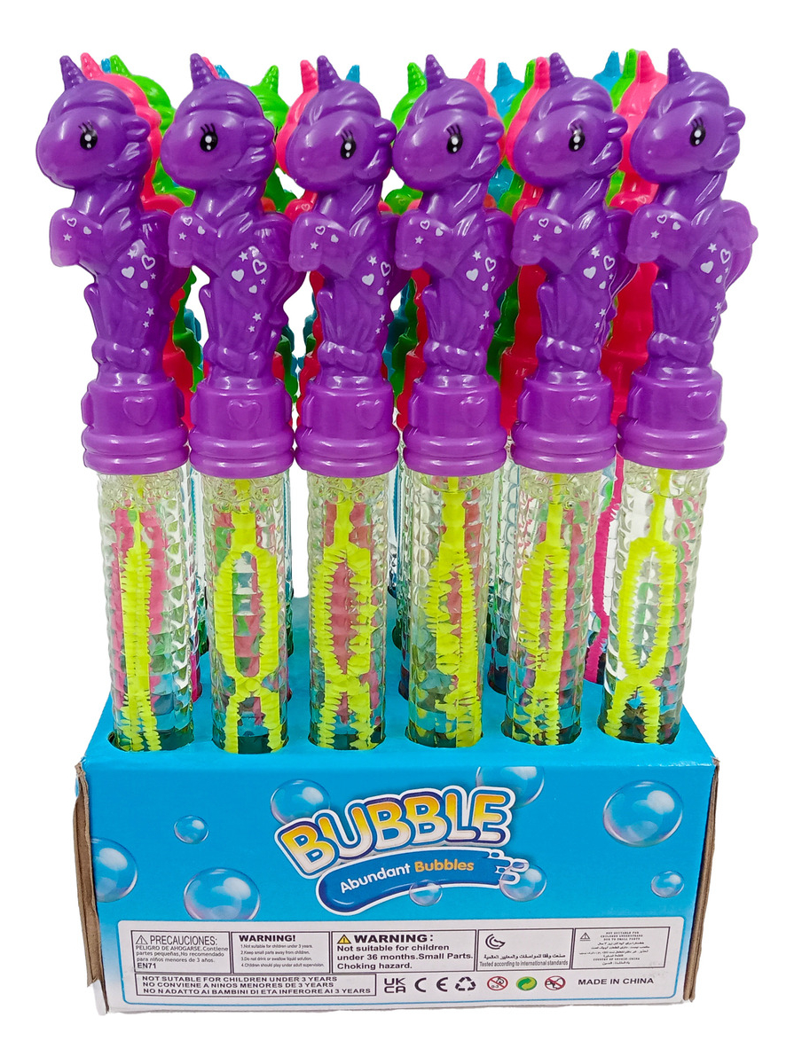 Burbujero Infantil Unicornio Fiesta Burbujas Jabon X3 Oferta - Imagen 2