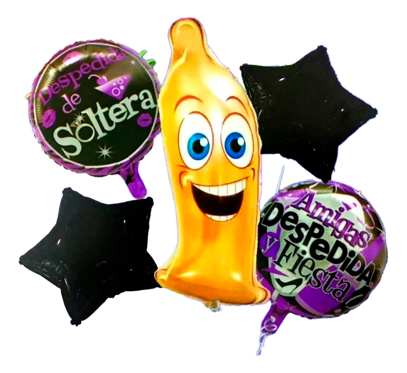 Bouquet Globos Despedida Soltera Pene Condon Obseno Oferta