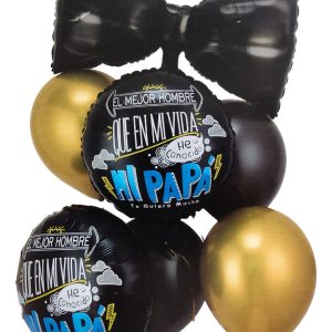 Bouquet Globos Kit Fiesta Decoracion Papa Feliz Dia Oferta