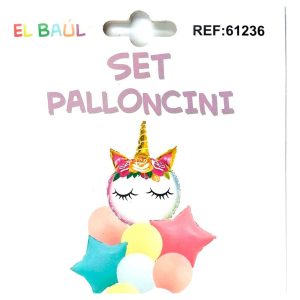 Decoracion Bouquet Globo Unicornio Rosado Verde Arcoiris