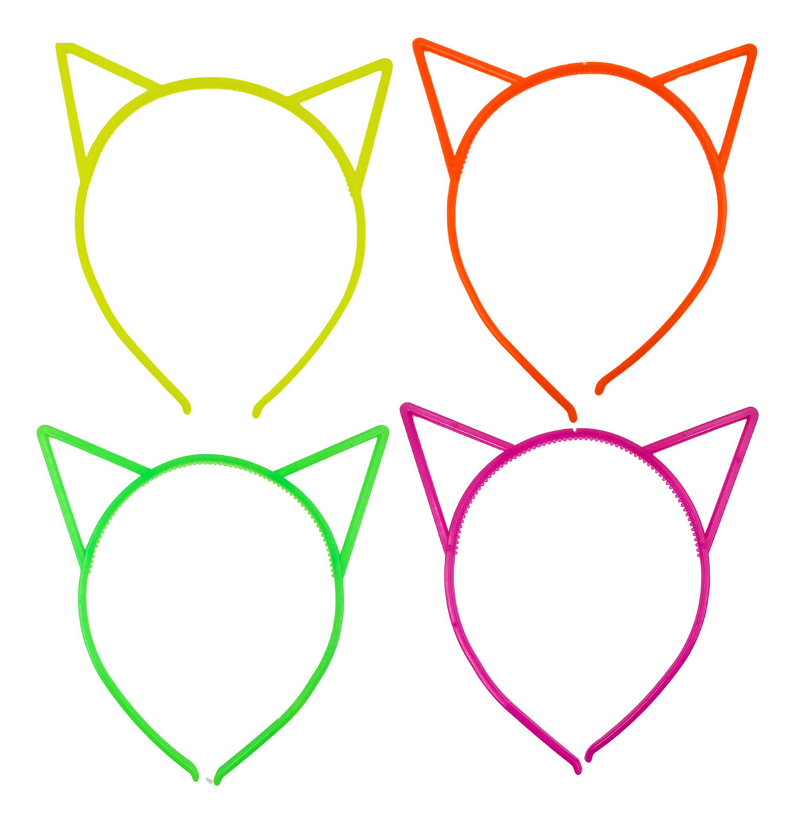 Diadema Neon Hora Loca Orejas Gato Animales X6 Unidades Hoy
