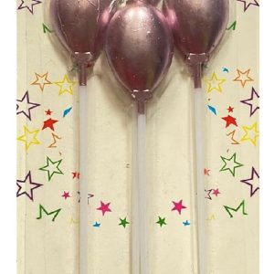 Velas Pastel Torta Ponque Cumpleaños Globo Oro Rosa Promo