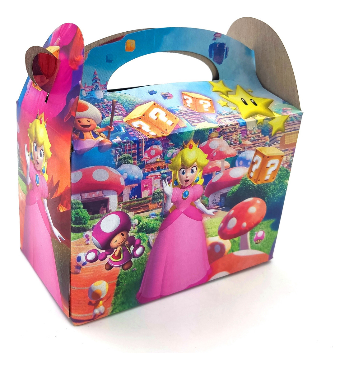 Caja Feliz Fiesta X12 Unidades Peach Mario Bros Promo