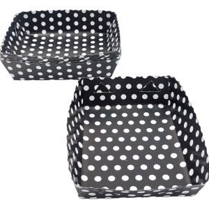 Platos Fiesta Negro Polka Puntos Blancos X12 Unit Comprar