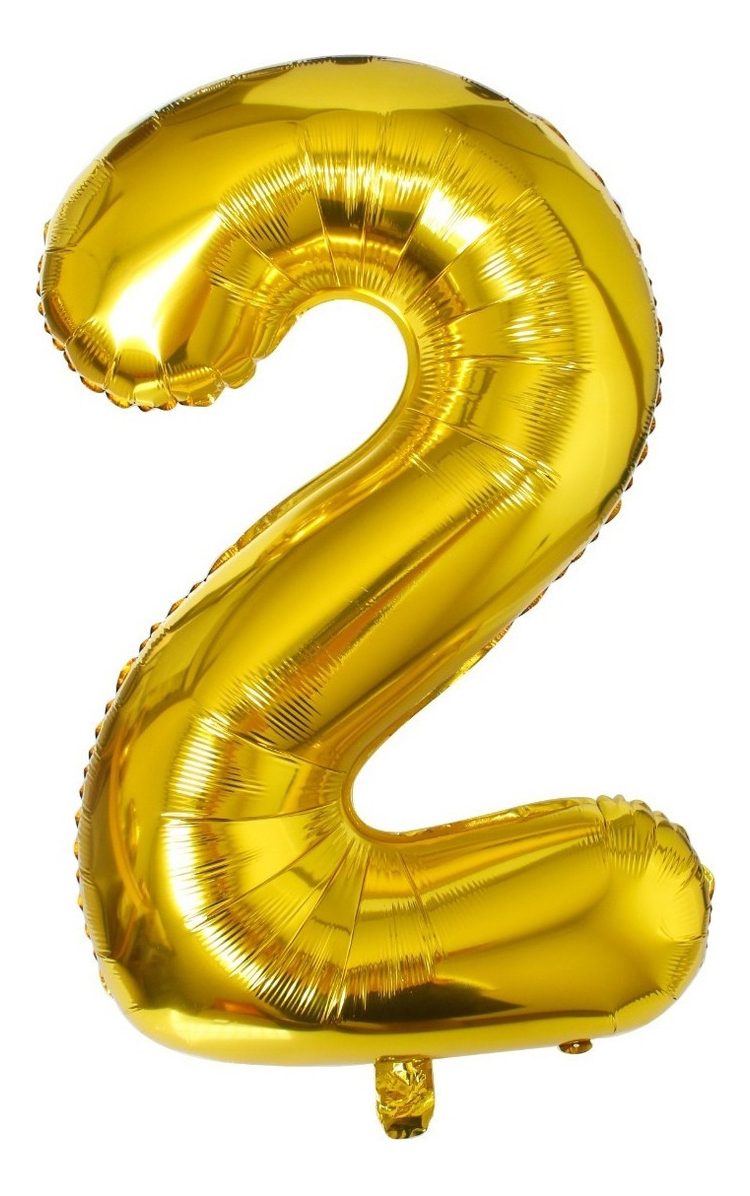 Globo Numero Dorado 1 2 3 4 5 6 7 8 9 0 Altura 82 Cm Oferta - Imagen 2