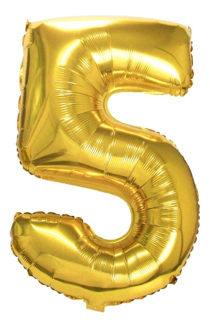 Globo Numero Dorado 1 2 3 4 5 6 7 8 9 0 Altura 82 Cm Oferta - Imagen 4