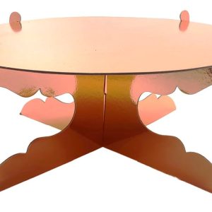 Base Torta Ponqué Pastel 3 Niveles Oro Rosa