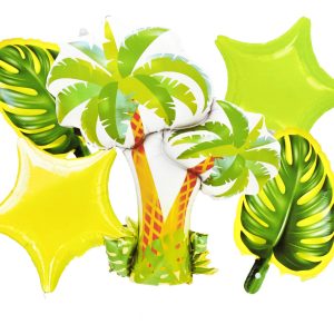 Bouquet Globos Palmera Hojas Verde Selva Jungla Playa
