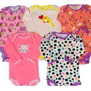 Set 5 Body Bodies Carters Bebé Manga Larga/mamelucos
