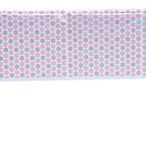 Mantel Fiesta Plastico Puntos Rosado Plateado Polka Comprar