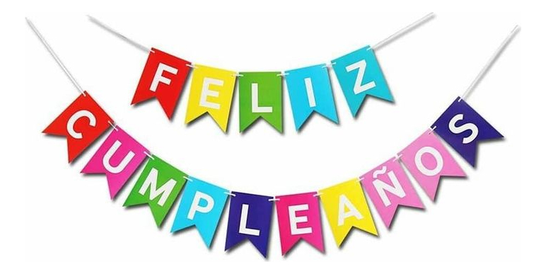 Guirnalda Feston Letrero Feliz Cumpleaños 2 Metros Largo - Imagen 15