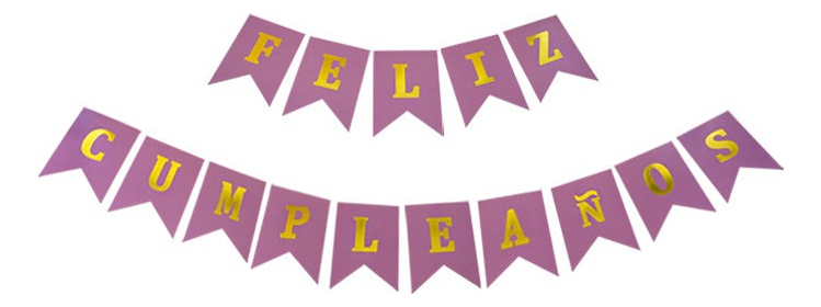 Guirnalda Feston Letrero Feliz Cumpleaños 2 Metros Largo - Imagen 27