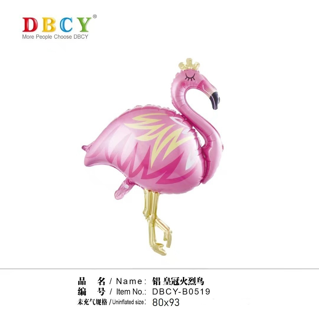 Globo Metalizado Flamingo Rosado Corona 93x80cm Comprar Ya - Imagen 2
