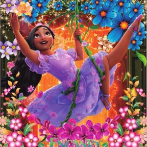 Fondo Isabella Encanto Flores Rosas Fiesta Cumpleaños Morado