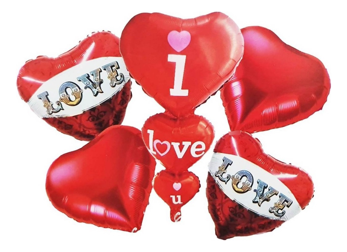 Decoracion Globos Te Amo Corazon Rojo I Love You Comprar