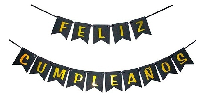 Guirnalda Feston Letrero Feliz Cumpleaños 2 Metros Largo - Imagen 8