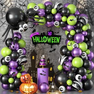 Kit Globos Halloween Morado Araña Verde Negro Agata Comprar