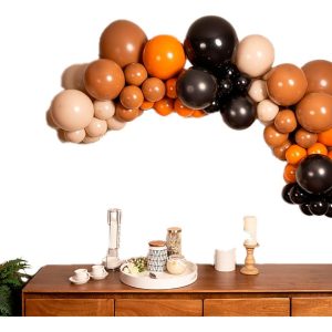 Semiarco Globos Cafe Crema Negro Naranja Oficina Oferta Hoy