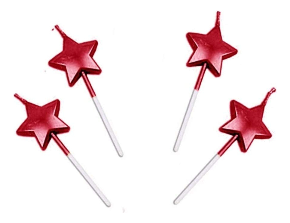 Velas Pastel Torta Ponque Cumpleaños Estrella Roja Comprar - Imagen 3