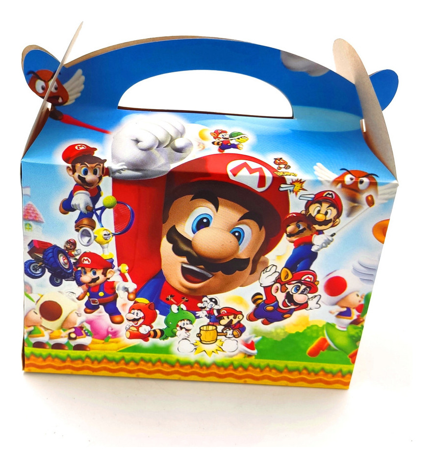 Caja Feliz Fiesta X12 Unidades Mario Bros Amigos Ya - Imagen 3