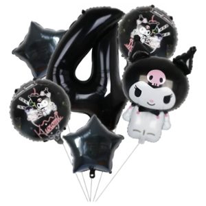 Kit Kuromi Numero Cumpleaños Negro Fiesta Hello Estrella