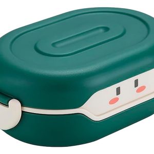 Porta Comidas Alimentos Recipiente Verde Pastel Gato