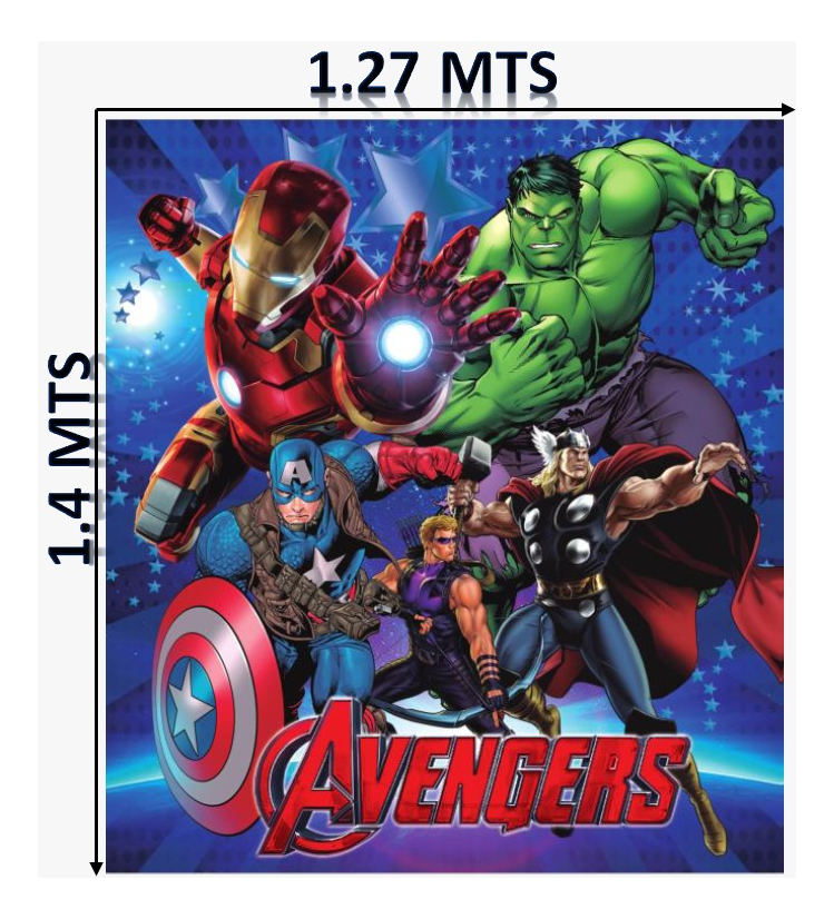 Fondo Avengers Iron Man Hulk Capitan America Niño Oferta - Imagen 2