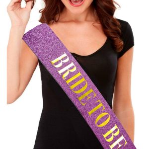 Morado Banda Bride To Be Futura Novia Despedida Soltera Top