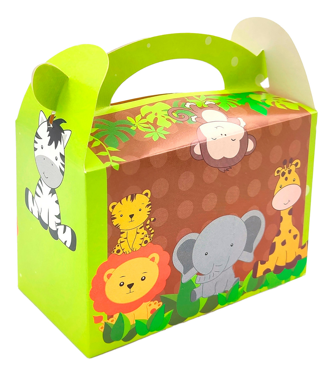Caja Feliz Fiesta X12 Unidades Animales Selva Oferta