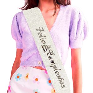 Princesa Tiara Cumpleaños Banda Cumpleaños Corona Plateado