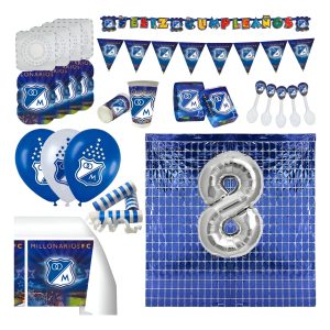 Kit Fiesta Millos Mantel Futbol Balon Vaso Plato Comprar