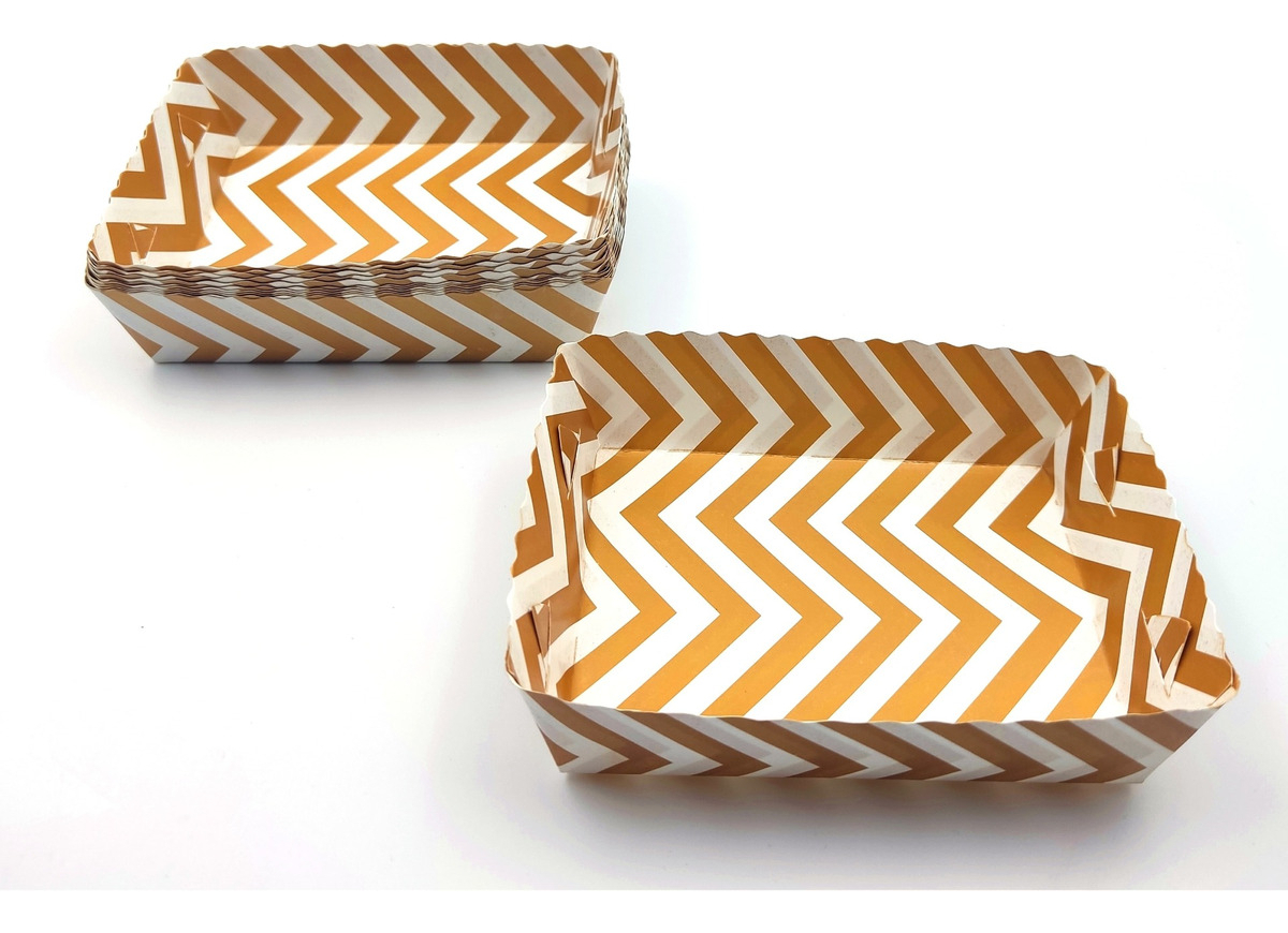 Platos Fiesta Blanco Dorado Zigzag X 12 Unidades Promo Top - Imagen 2