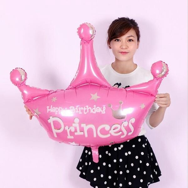 Decoracion Globo Corona Rosada Princesa Birthday Princess - Imagen 2