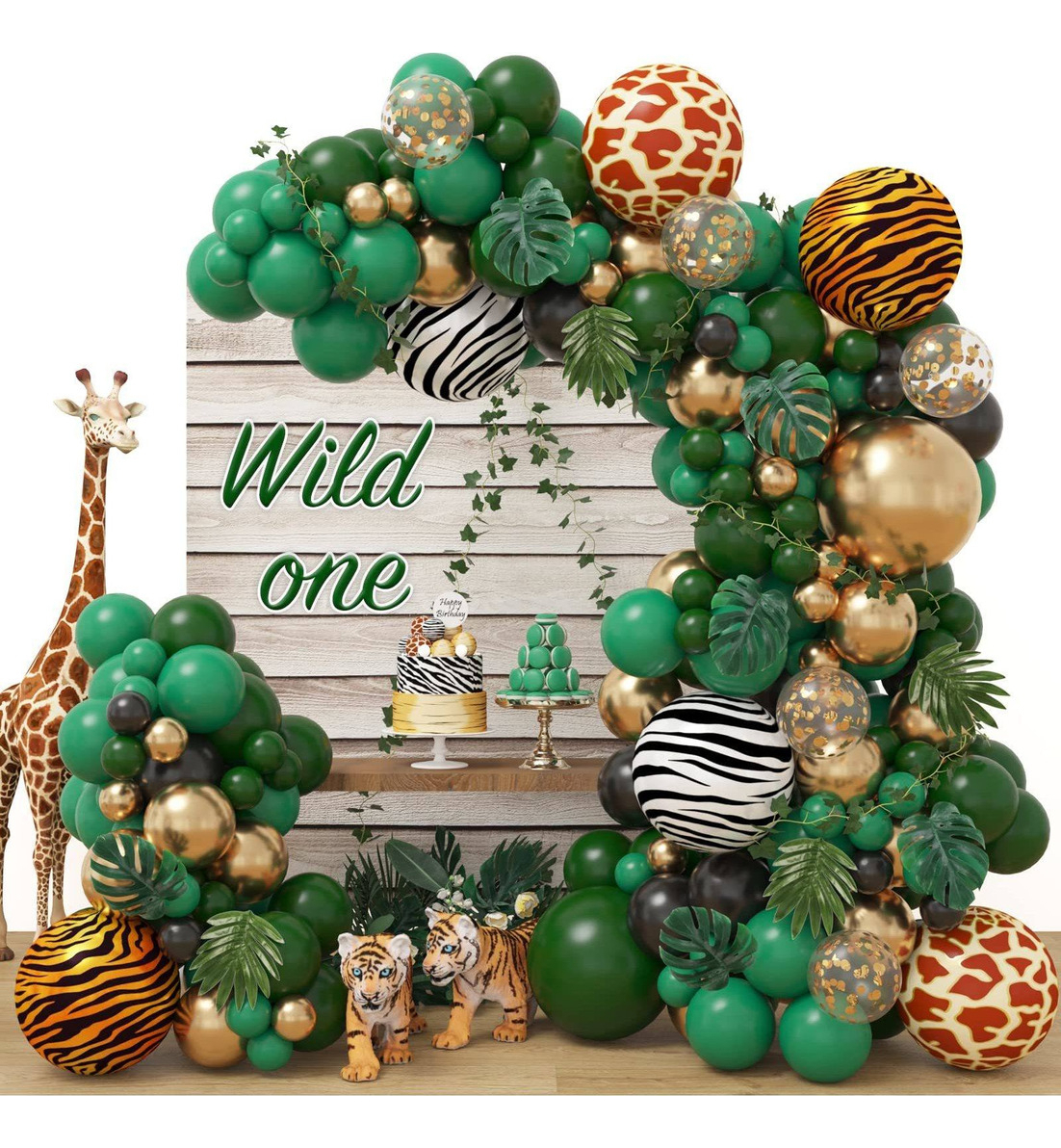Globo Arco Decoracion Selva Animales Print Safari Jungla - Imagen 2