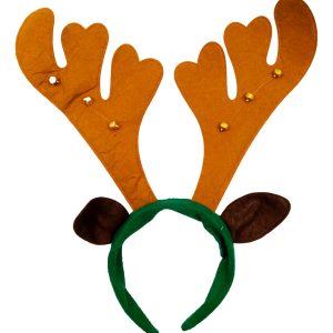 Diadema Balaca Navidad Reno Santa Cafe 12u Comprar Barato