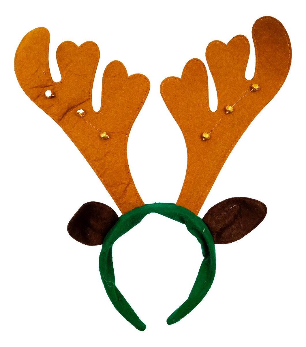 Diadema Balaca Navidad Reno Santa Cafe 12u Comprar Barato