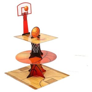 Torre Base Para Cupcakes 3 Niveles Basquetball Balón