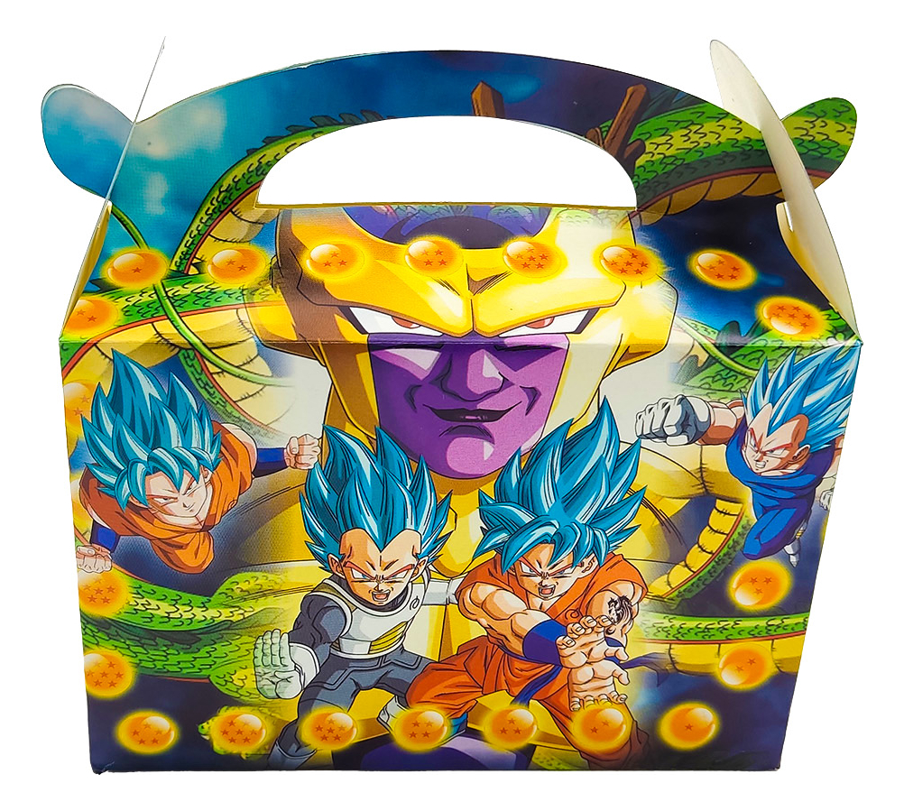 Caja Feliz Fiesta X12 Unidades Dragon Ball Goku Ya - Imagen 2