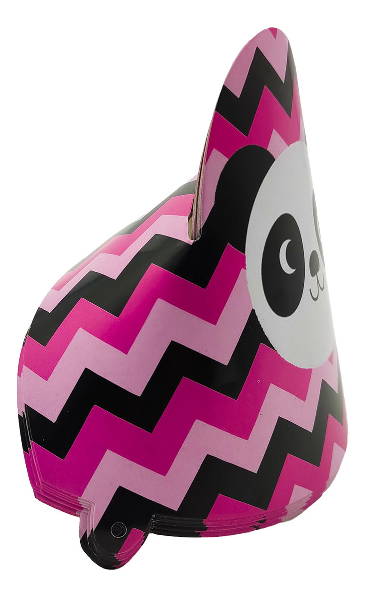 12 Sombreros Gorro Fiesta Panda Rosado Baby Shower Oferta - Imagen 3