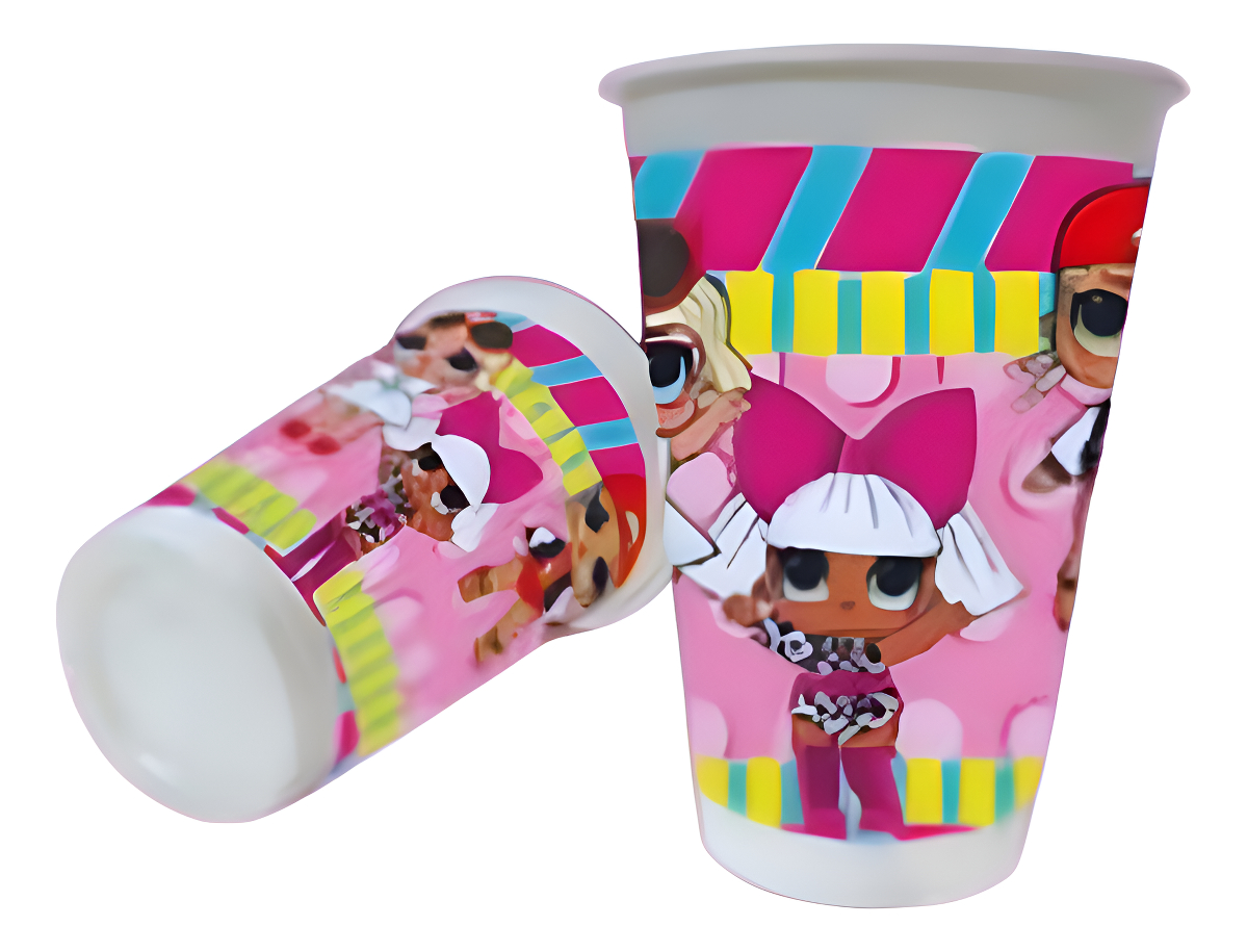 Vaso Lol Decoracion Mesa Cumpleaños Fashion Fiesta X12 Envío