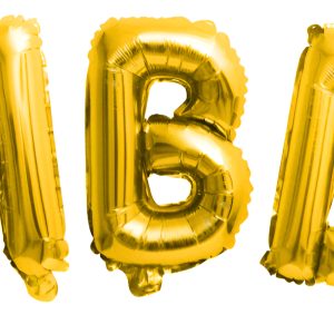 Globos Letras Hbd Cumpleaños Birthday Dorado Decoración