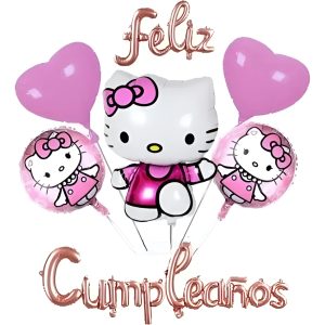 Kit Globos Metalizado Hello Kitty feliz Cumpleaños Comprar