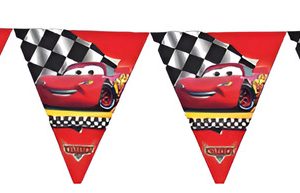 Banderín Guirnalda Cars Rayo Queen Rojo Fiesta Cumpleaños