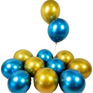 Globos Latex Cromado Reflex Dorado Azul R12 30cm X12 Comprar