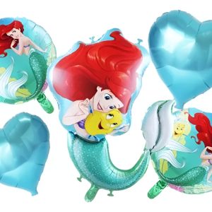 Bouquet Globos Sirenita Mar Marino Cumpleaños Sirena Comprar