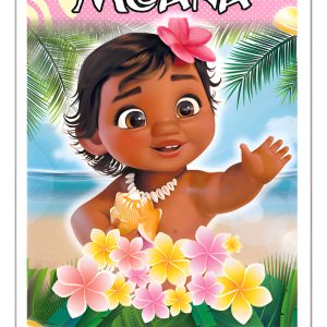Bolsa Decoracion Moana Fiesta Cumpleaños Rosado Niña X20