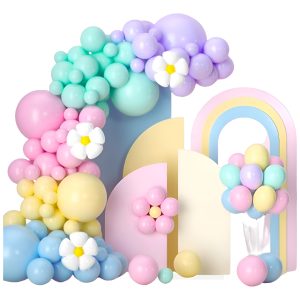 Globo Arco Fiesta Decoración Rosado Multicolor Arcoiris